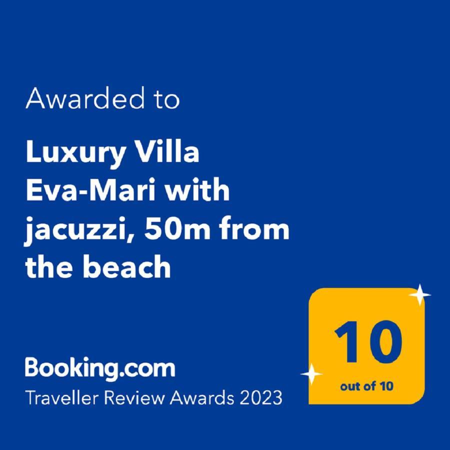 Luxury Villa Eva-Mari With Jacuzzi, 50M From The Beach สตาโลส ภายนอก รูปภาพ